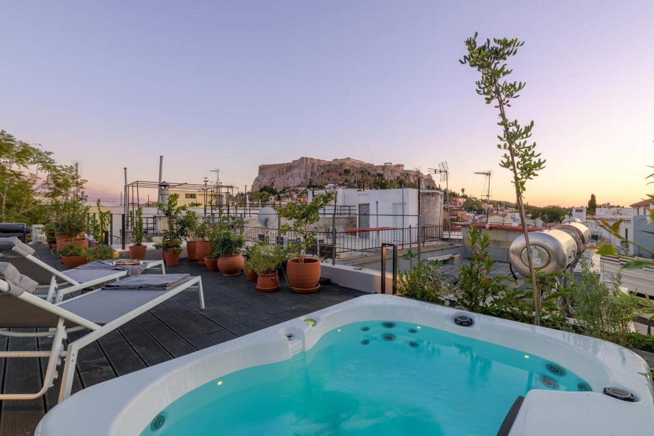 Meno Suite With Private Terrace - Jaccuzzi, Acropolis View Atény Exteriér fotografie