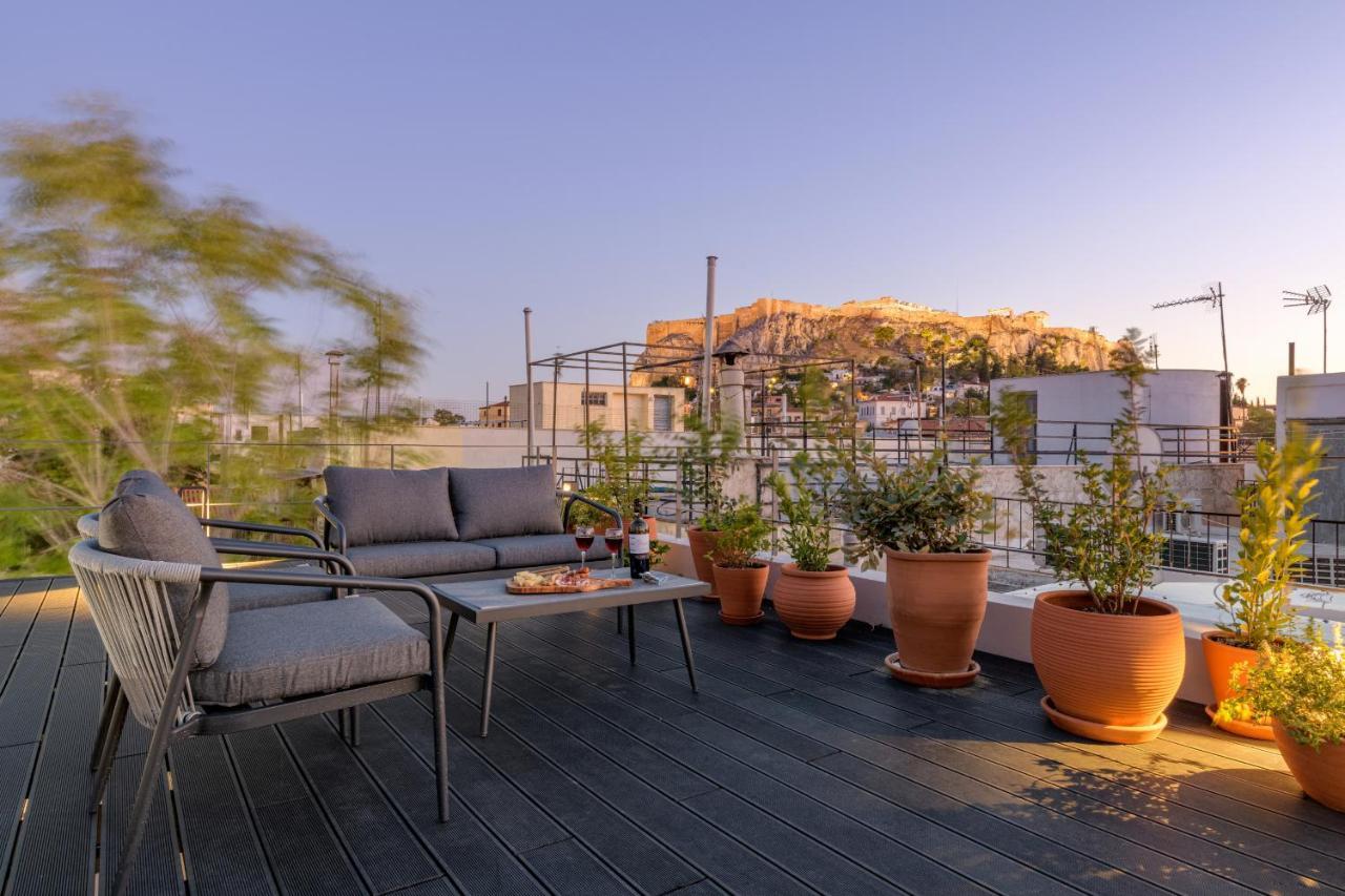 Meno Suite With Private Terrace - Jaccuzzi, Acropolis View Atény Exteriér fotografie