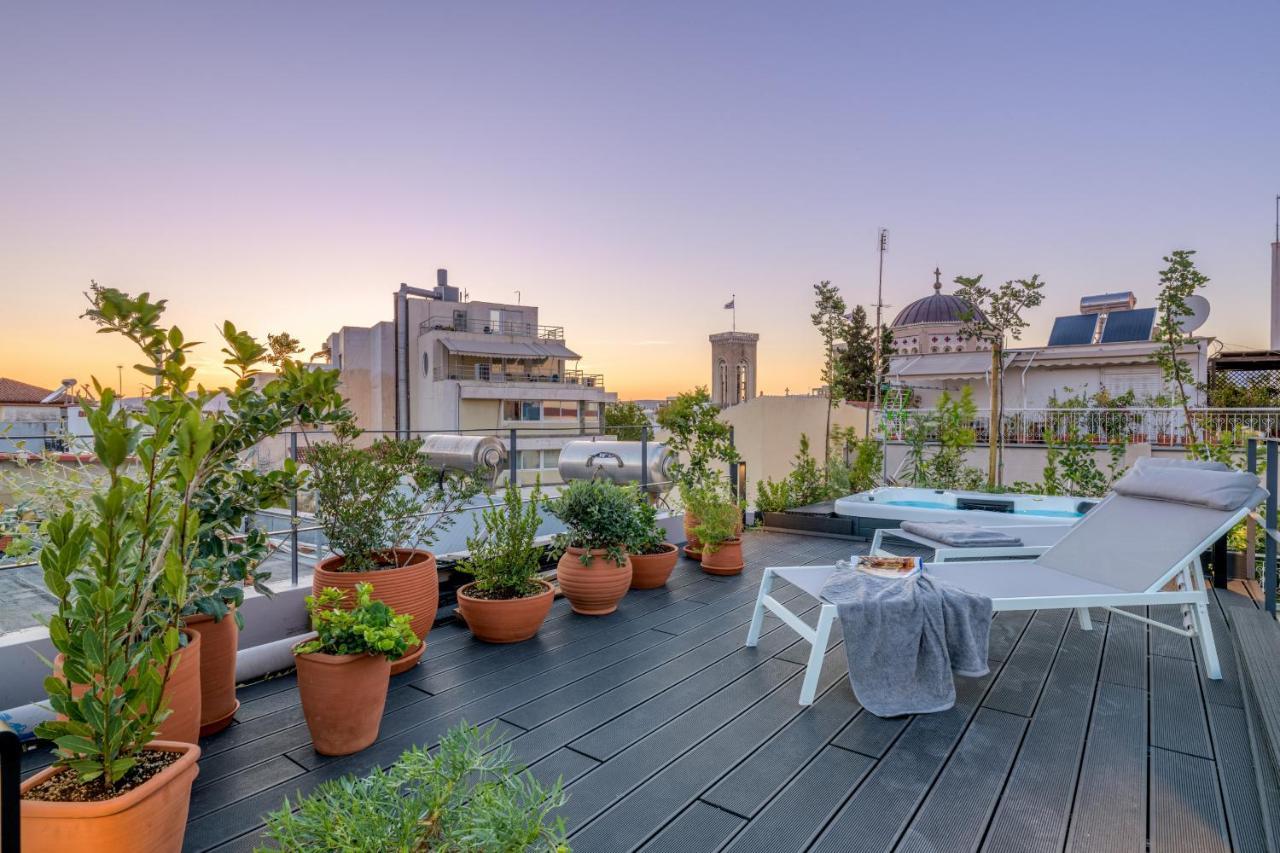 Meno Suite With Private Terrace - Jaccuzzi, Acropolis View Atény Exteriér fotografie