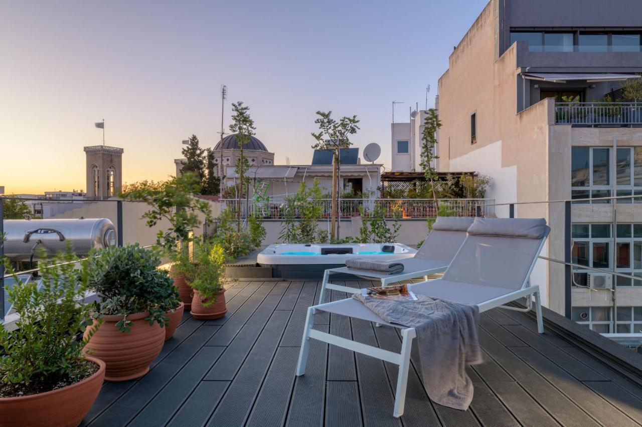 Meno Suite With Private Terrace - Jaccuzzi, Acropolis View Atény Exteriér fotografie